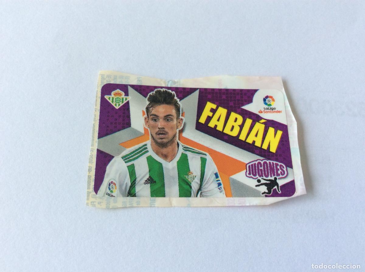 Cromos de f&uacute;tbol: Jugones Fabian Real Betis Chicle Liga Este 2018 2019 18 19 Panini