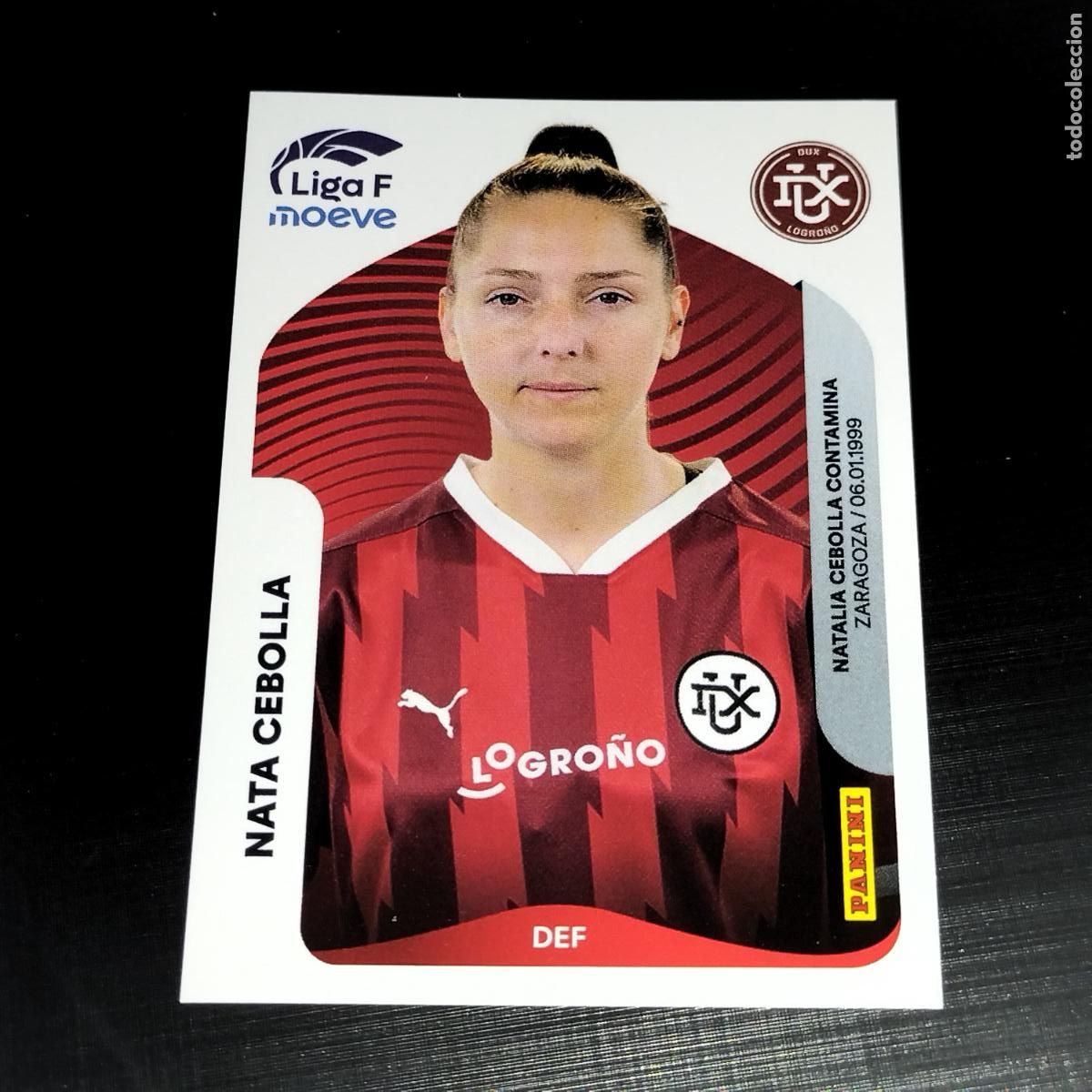 Cromos de f&uacute;tbol: 148 NATA CEBOLLA DUX LOGRO&Ntilde;O CROMOS LIGA F MOEVE FEMENINA PANINI 2025 2026 25 26