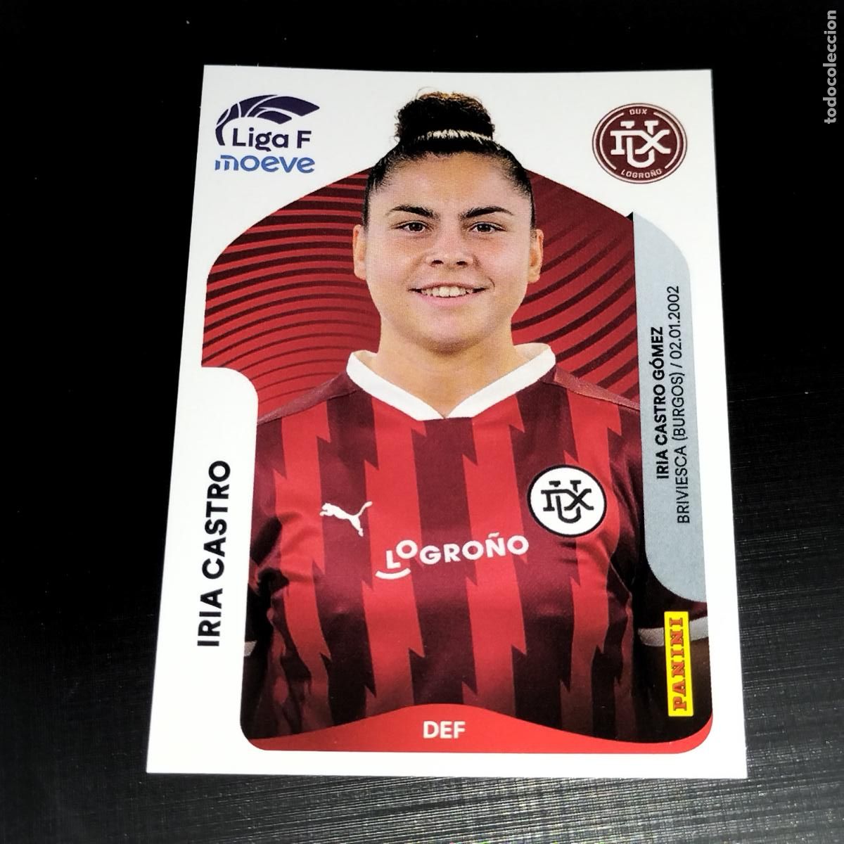 Cromos de f&uacute;tbol: 149 IRIA CASTRO DUX LOGRO&Ntilde;O CROMOS LIGA F MOEVE FEMENINA PANINI 2025 2026 25 26