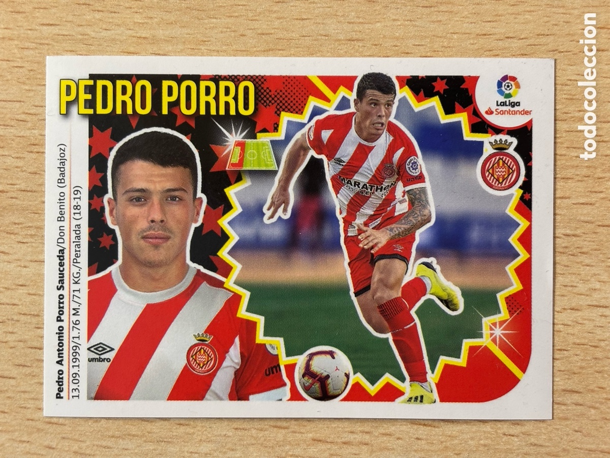 Cromos de f&uacute;tbol: Pedro Porro Girona FC Coloca Rookie Ediciones Este 2018-19 nuevo de sobre