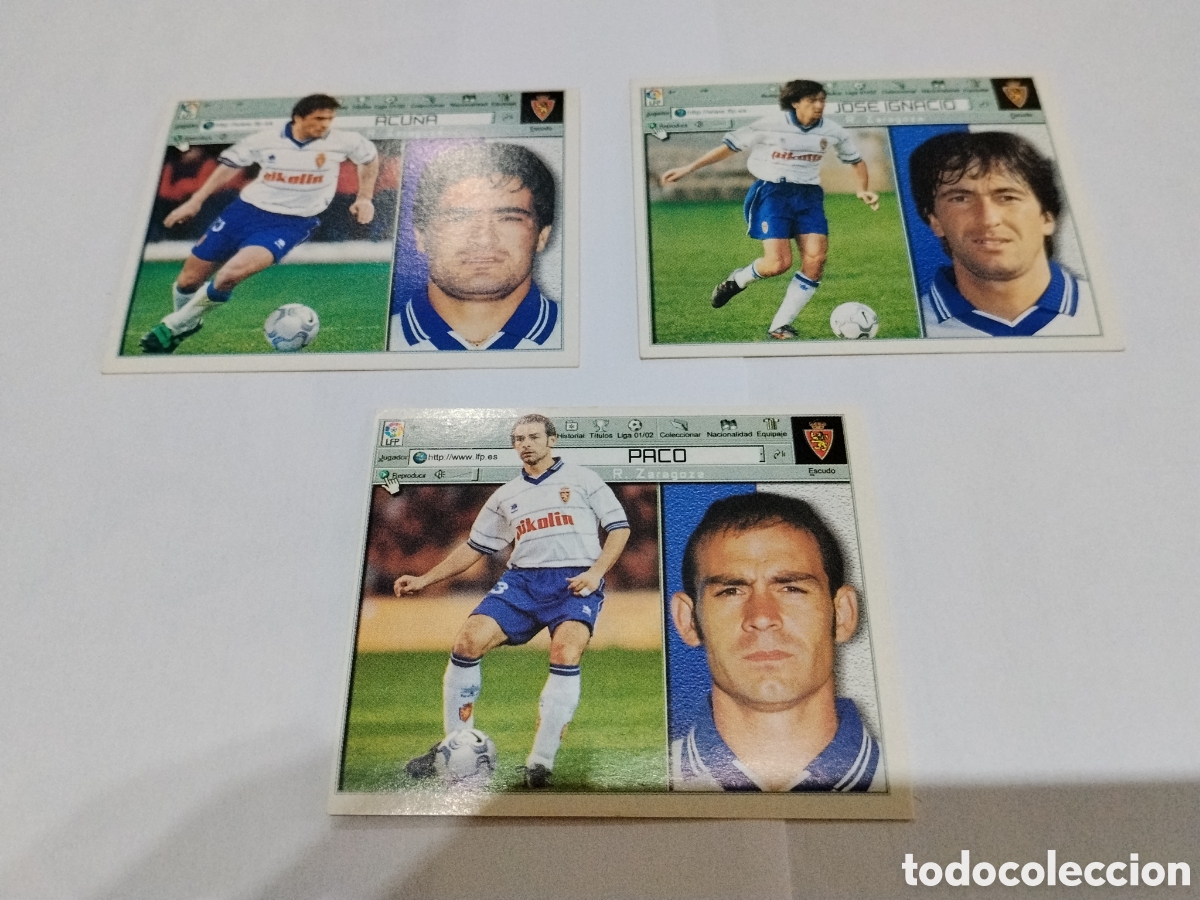 Cromos de f&uacute;tbol: Zaragoza / 2001-2002 / colecciones este