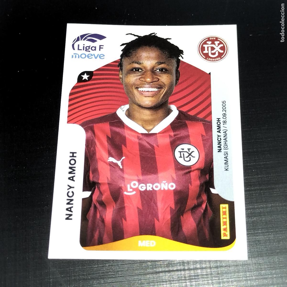 Cromos de f&uacute;tbol: 152 NANCY AMOH DUX LOGRO&Ntilde;O CROMOS LIGA F MOEVE FEMENINA PANINI 2025 2026 25 26