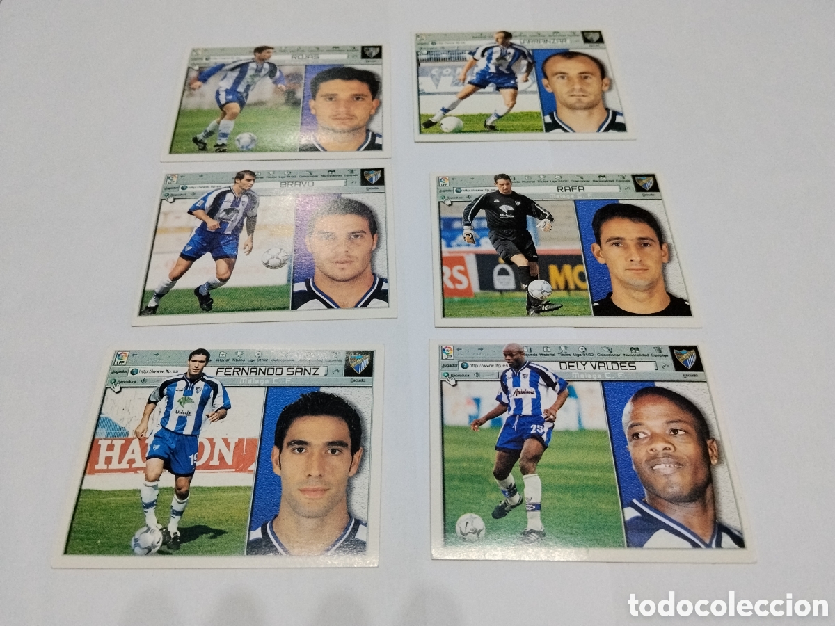 Cromos de f&uacute;tbol: M&aacute;laga CF / 2001-2002 / Colecciones este