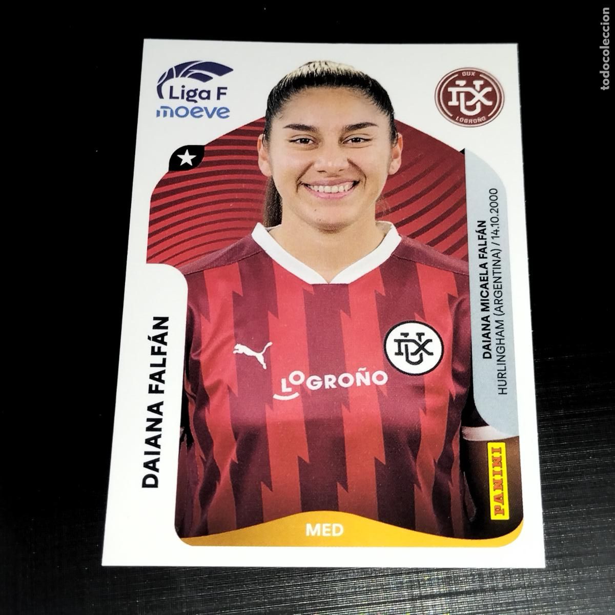 Cromos de f&uacute;tbol: 153 DAIANA FALFAN DUX LOGRO&Ntilde;O CROMOS LIGA F MOEVE FEMENINA PANINI 2025 2026 25 26