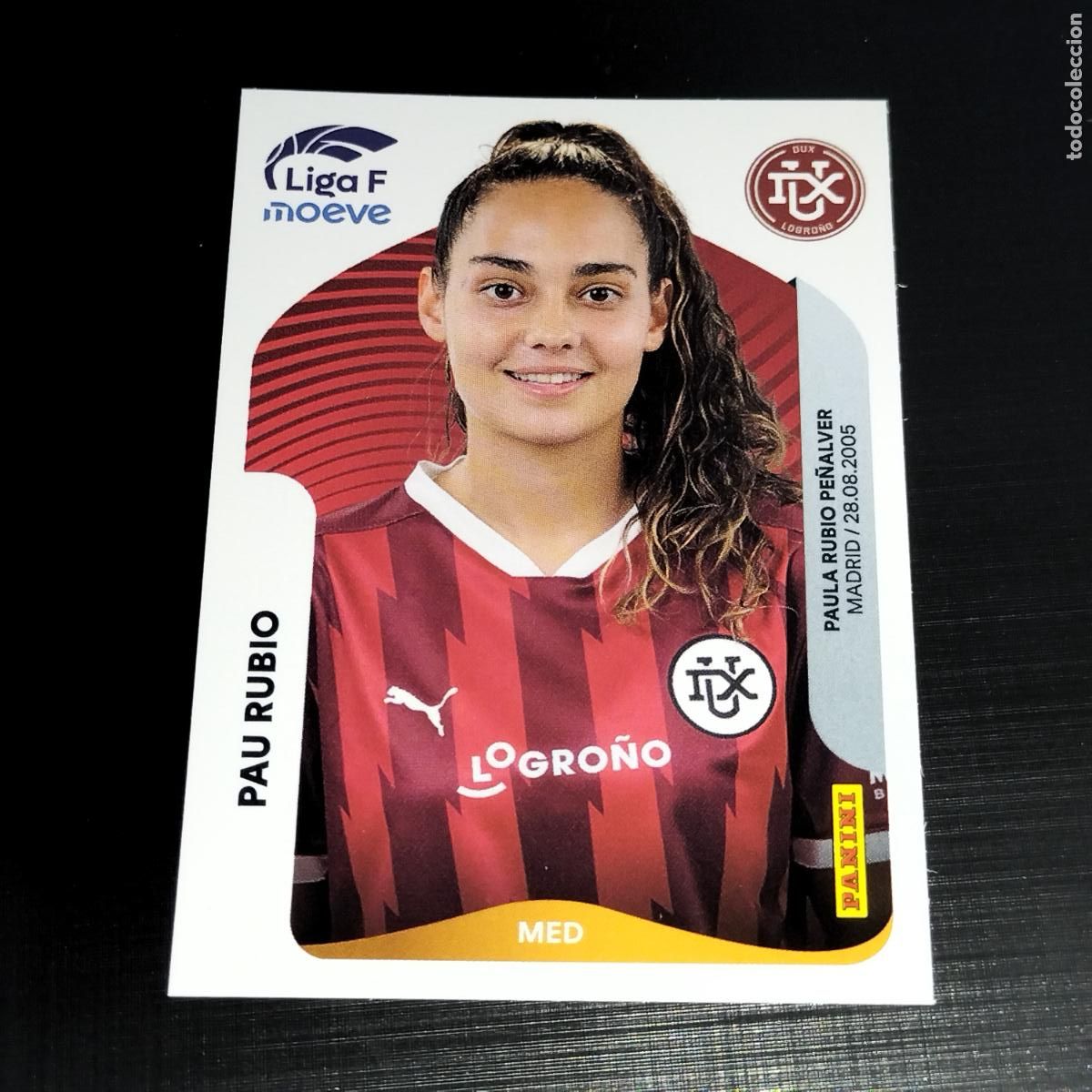 Cromos de f&uacute;tbol: 155 A PAU RUBIO DUX LOGRO&Ntilde;O CROMOS LIGA F MOEVE FEMENINA PANINI 2025 2026 25 26