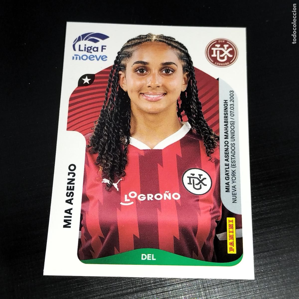 Cromos de f&uacute;tbol: 158 MIA ASENJO DUX LOGRO&Ntilde;O CROMOS LIGA F MOEVE FEMENINA PANINI 2025 2026 25 26