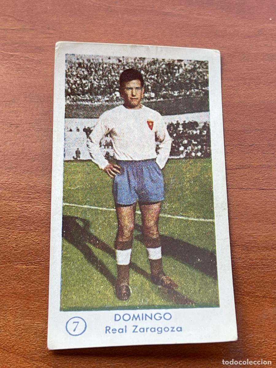 Cromos de f&uacute;tbol: DOMINGO 7 ZARAGOZA Gr&aacute;ficas Bachende liga 1957 1958 sin pegar