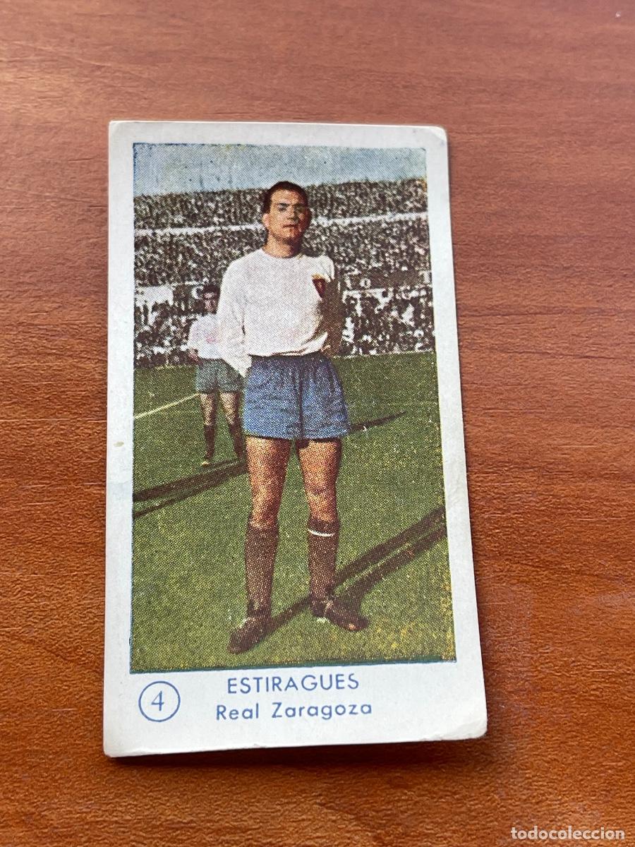 Cromos de f&uacute;tbol: ESTIRAGUES 4 ZARAGOZA Gr&aacute;ficas Bachende liga 1957 1958 sin pegar