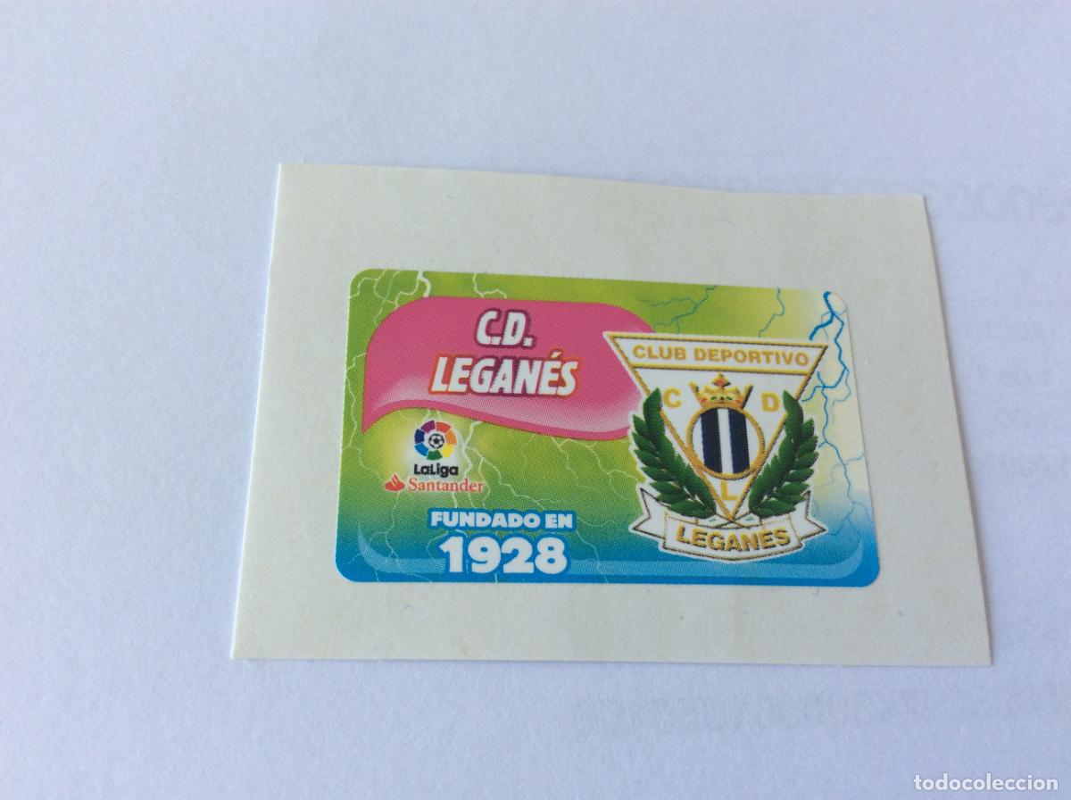 Cromos de f&uacute;tbol: Escudo CD Legan&eacute;s Chicle Liga Este 2017 2018 17 18 Panini