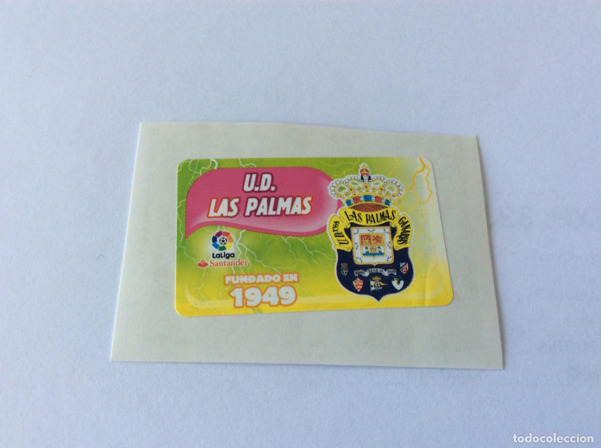 Cromos de f&uacute;tbol: Escudo UD Las Palmas Chicle Liga Este 2017 2018 17 18 Panini