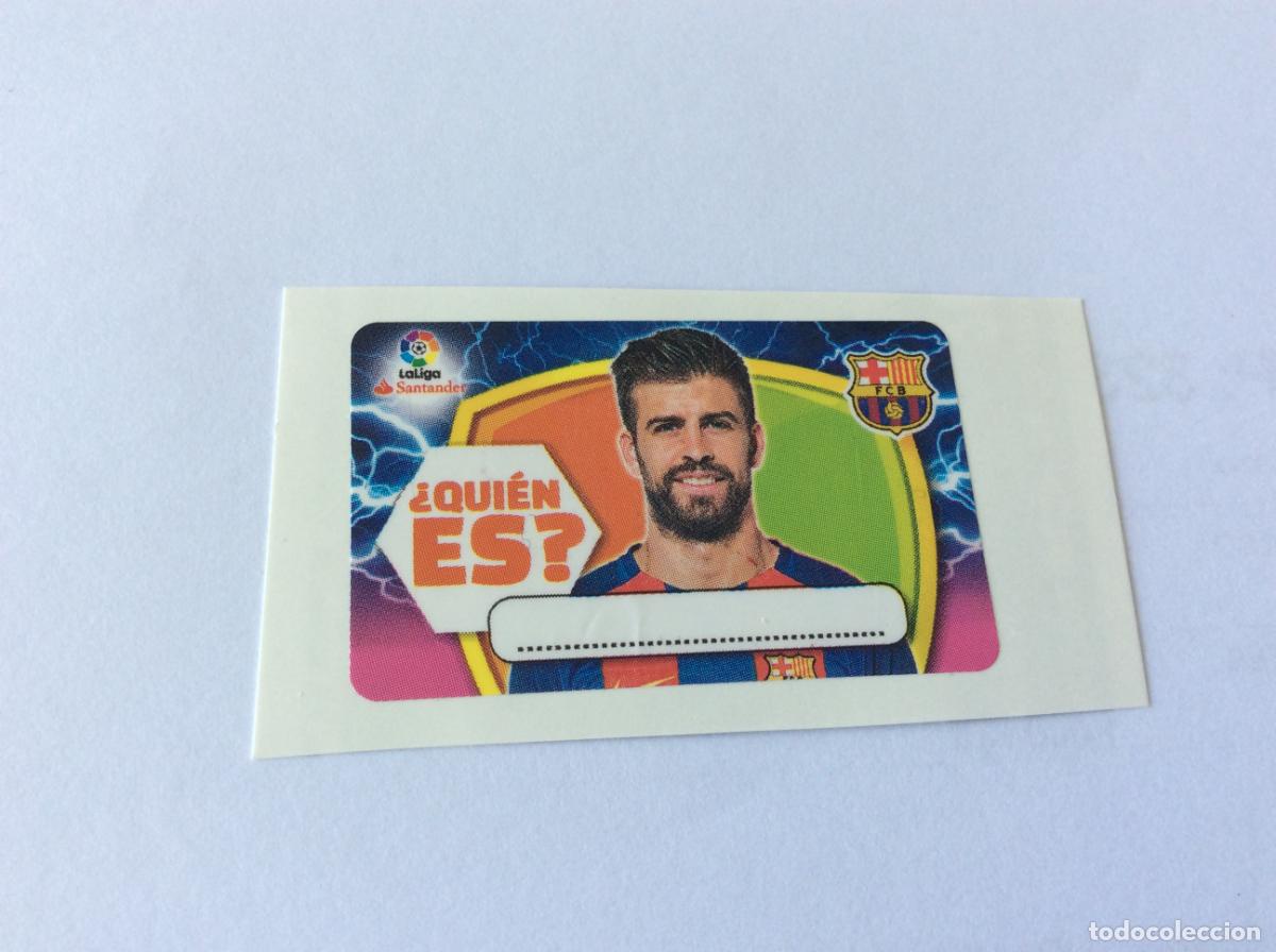Cromos de f&uacute;tbol: &iquest;Qui&eacute;n es? Piqu&eacute; FC Barcelona Chicle Liga Este 2017 2018 17 18 Panini