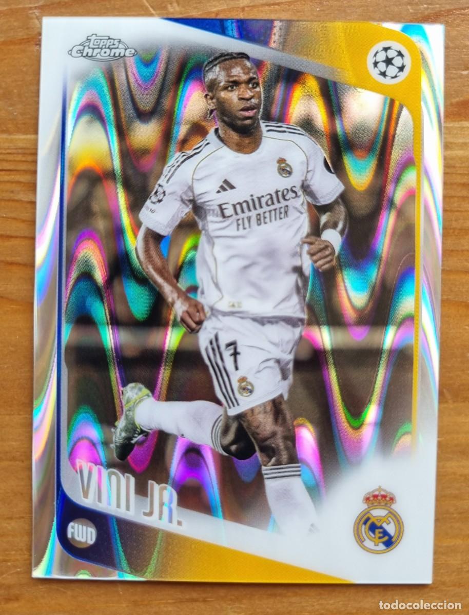 Cromos de f&uacute;tbol: 115 VINI JR (Real Madrid CF) CHROME - RAYWAVE. Topps UEFA Clubs Competition Flagship 2025 2026 25 26