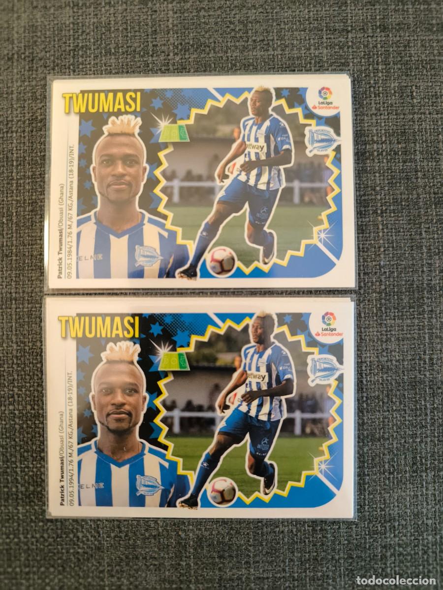 Cromos de f&uacute;tbol: Panini Liga Este 2018-2019: Twumasi (Error + Corregido) Alav&eacute;s. Nuevos sin pegar, de sobre.