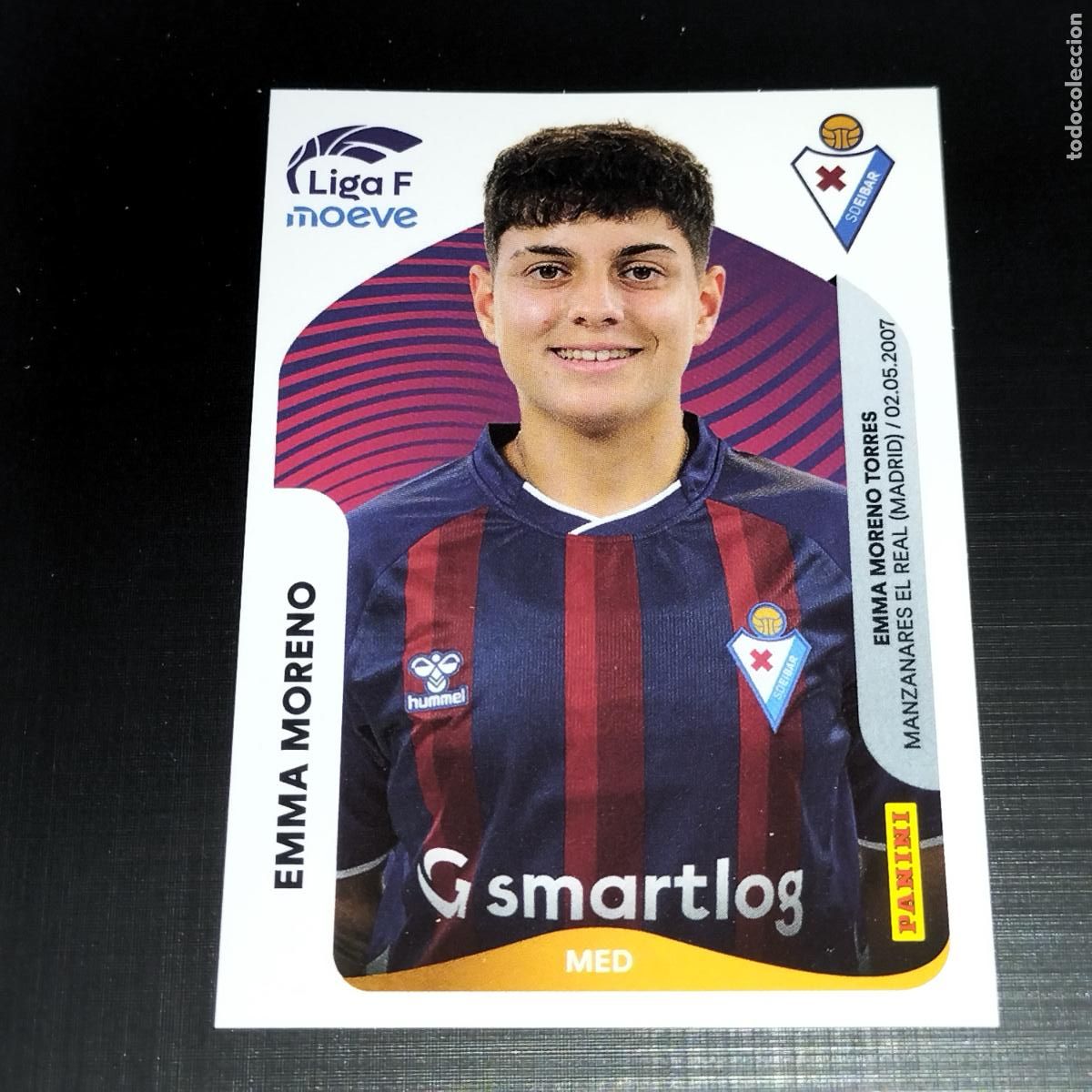 Fu&szlig;ball-Sticker: 176 EMMA MORENO SD EIBAR CROMOS LIGA F MOEVE FEMENINA PANINI 2025 2026 25 26