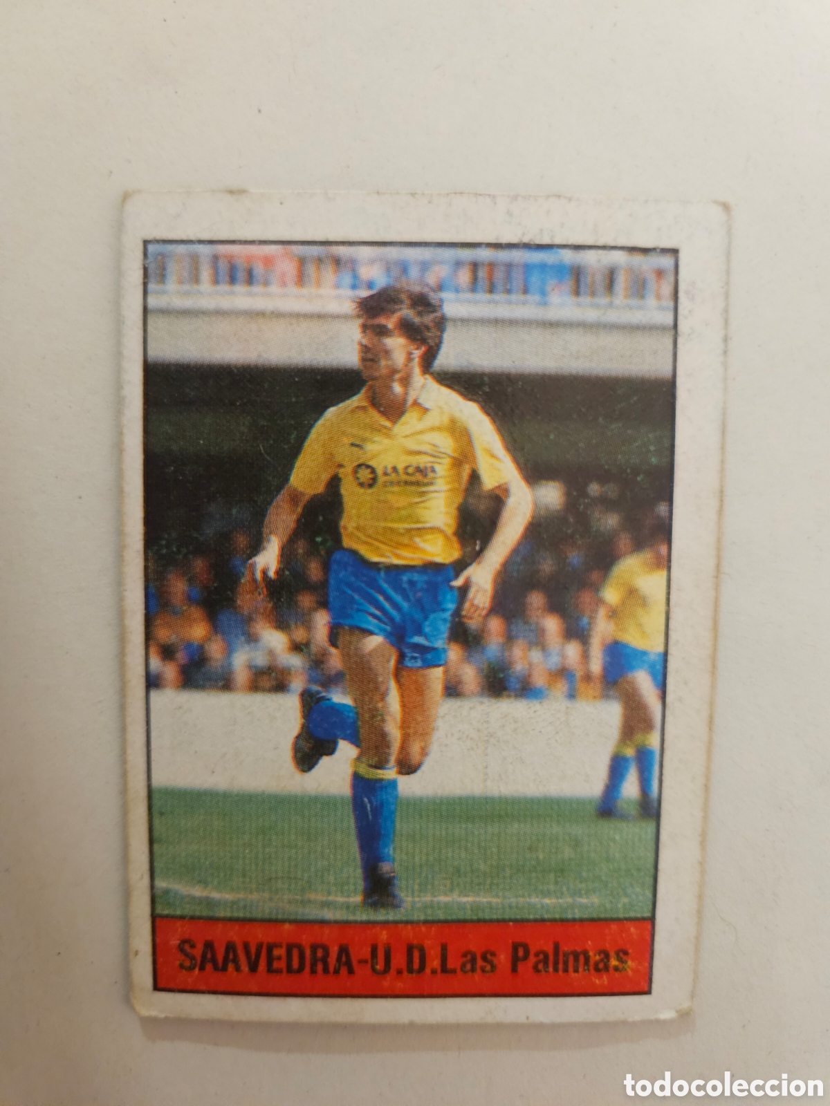 Fu&szlig;ball-Sticker: SAAVEDRA U. D. LAS PALMAS 249 LISEL LIGA 1985 1986 85 86 DESPEGADO
