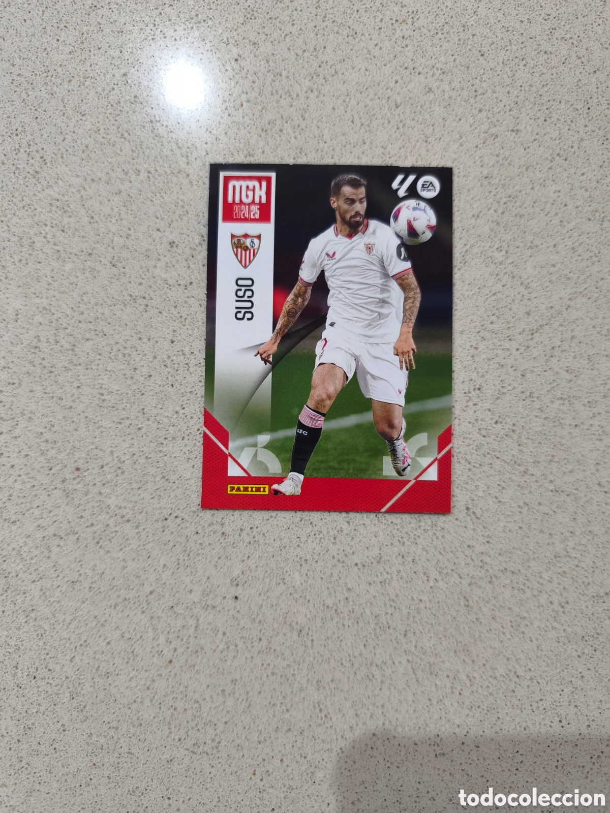 Cromos de f&uacute;tbol: CARTA N&Uacute;MERO 321 SUSO SEVILLA. MEGACRACKS 24/25. PANINI.