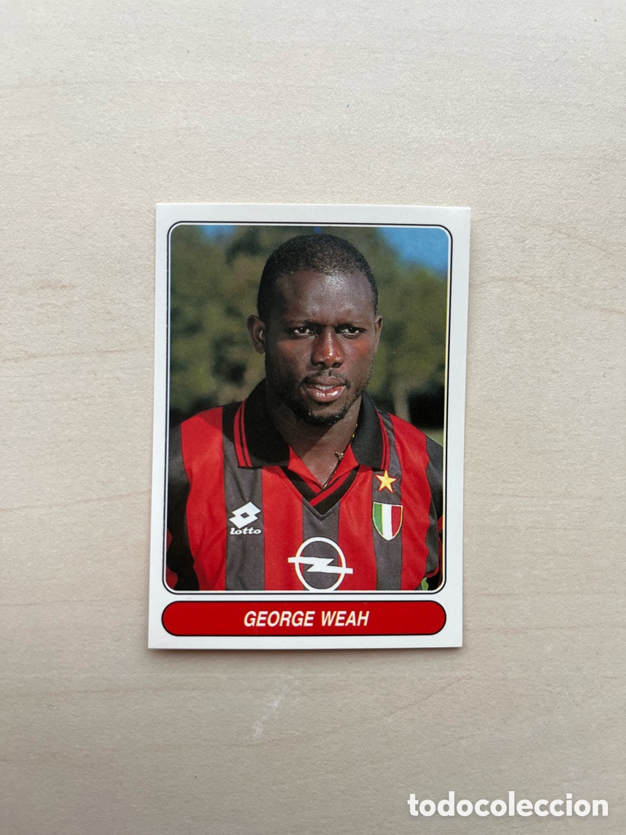 Football Stickers: George Weah #118 Panini European Stars 1996-97 - AC Milan
