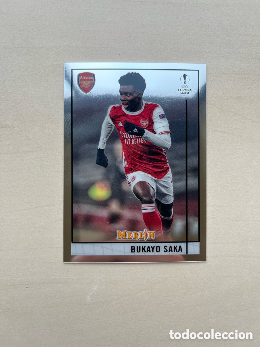Cromos de f&uacute;tbol: Bukayo Saka Topps Merlin 2020-21 - Arsenal