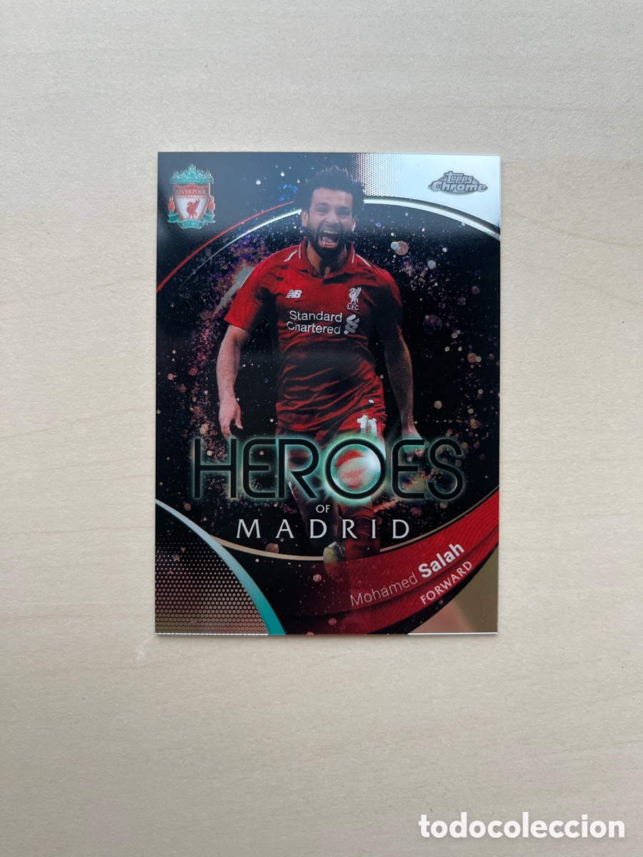 Cromos de f&uacute;tbol: Salah Heroes Of Madrid Topps Chrome Liverpool 2024