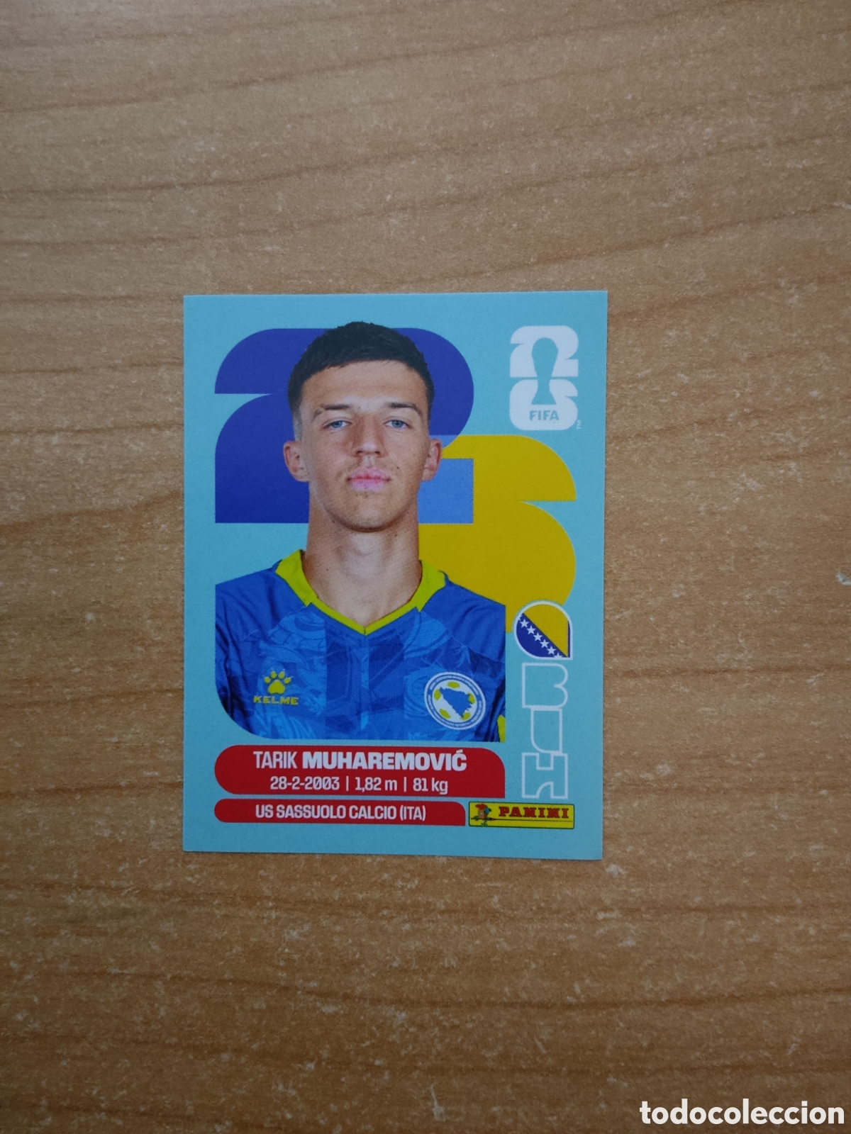 Cromos de f&uacute;tbol: 5 TARIK MUHAREMOVIC BOSNIA Y HERZEGOVINA FIFA WORLD CUP 2026