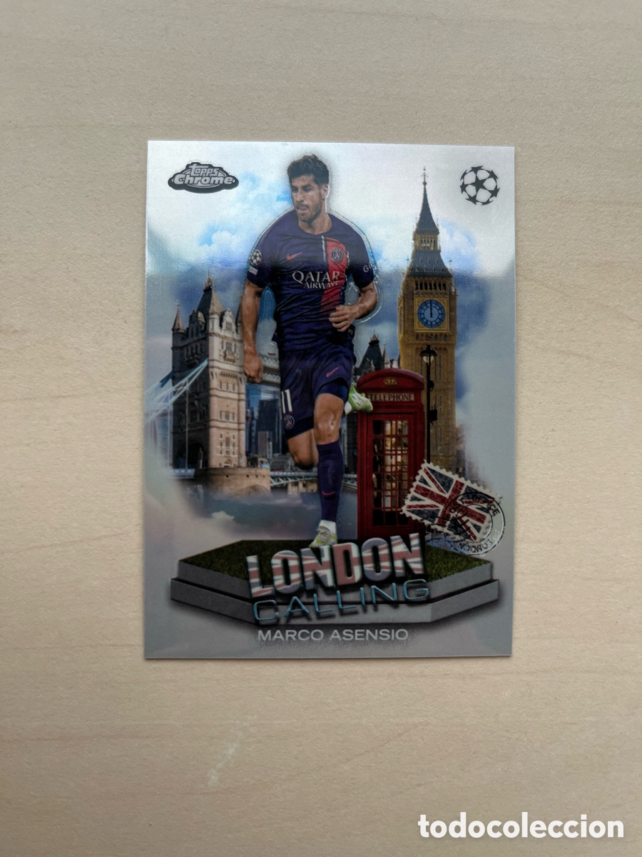 Fu&szlig;ball-Sticker: Marco Asensio London Calling Topps Chrome 2023-24 - PSG
