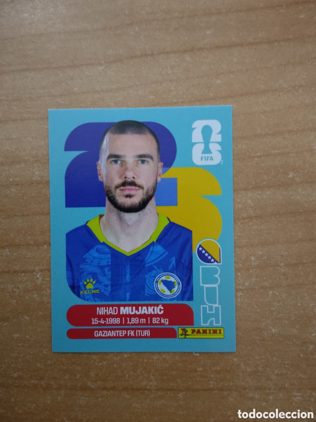 Cromos de f&uacute;tbol: 6 NIHAD MUJAKIC BOSNIA Y HERZEGOVINA FIFA WORLD CUP 2026