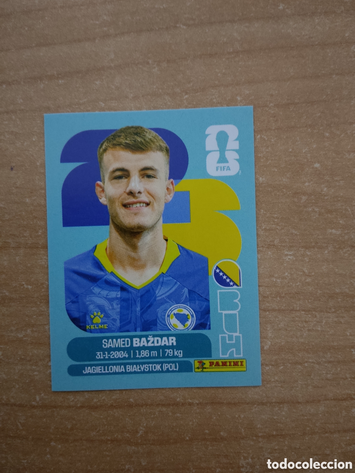 Cromos de f&uacute;tbol: 19 SAMED BAZDAR BOSNIA Y HERZEGOVINA FIFA WORLD CUP 2026