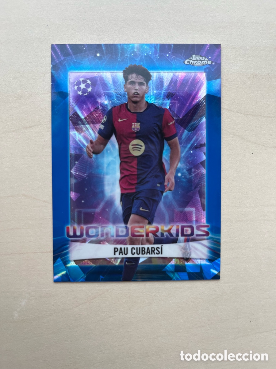 Cromos de f&uacute;tbol: Pau Cubars&iacute; Wonderkids Topps Chrome Sapphire 2024-25 - FC Barcelona