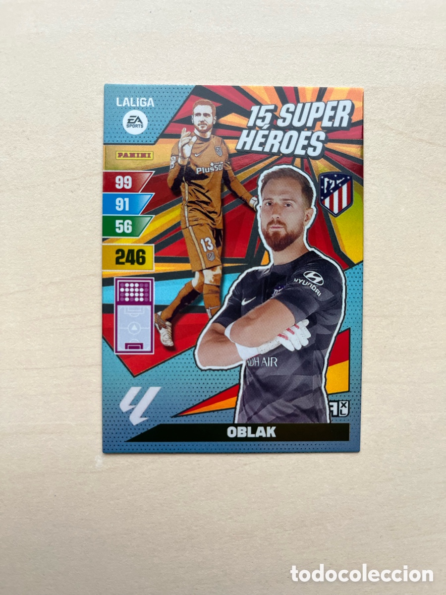 Cromos de f&uacute;tbol: Oblak 15 Super H&eacute;roes Adrenalyn XL 2023-24 - Atl&eacute;tico de Madrid