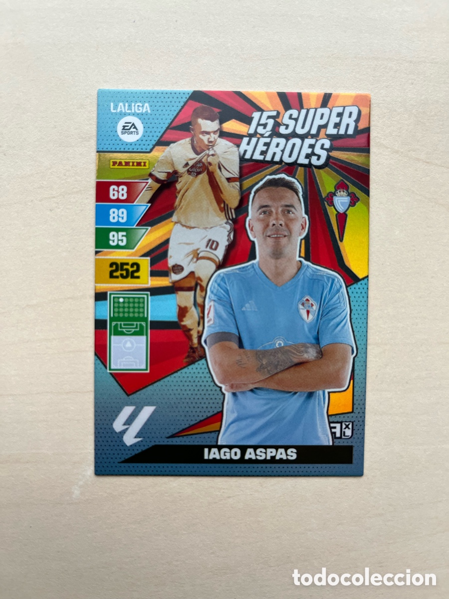Cromos de f&uacute;tbol: Iago Aspas 15 Super H&eacute;roes Adrenalyn XL 2023-24 - Celta