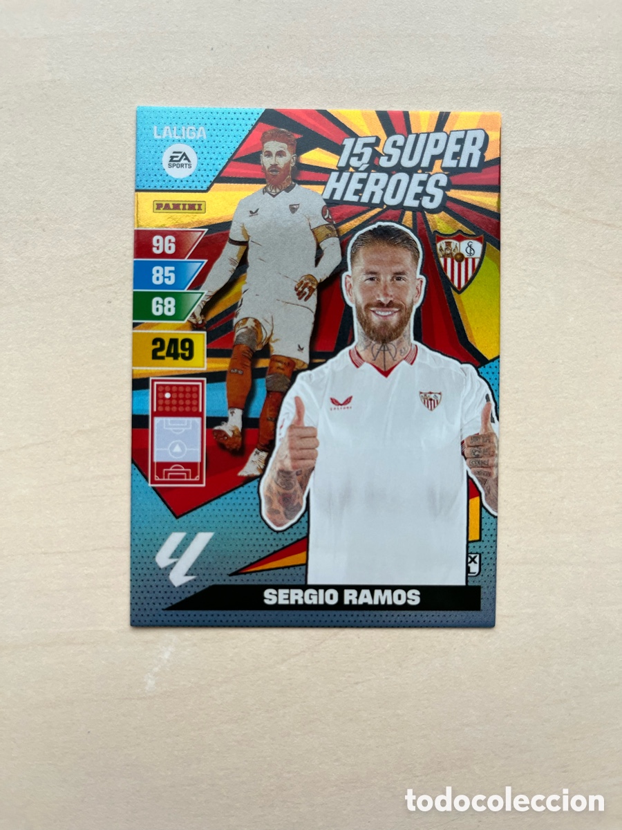 Cromos de f&uacute;tbol: Sergio Ramos 15 Super H&eacute;roes Adrenalyn XL 2023-24 - Sevilla