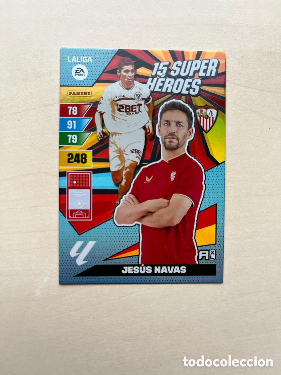 Cromos de f&uacute;tbol: Jes&uacute;s Navas 15 Super H&eacute;roes Adrenalyn XL 2023-24 - Sevilla