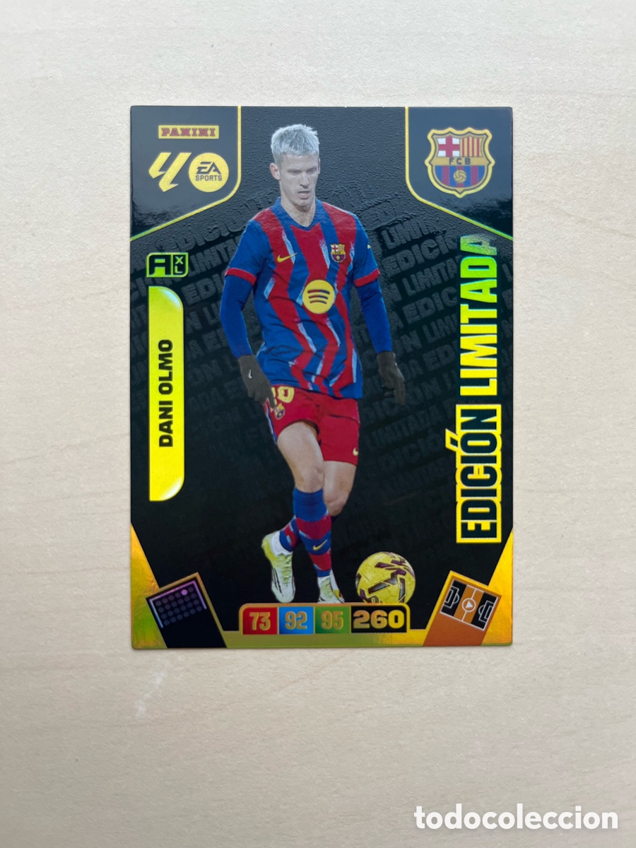 Cromos de f&uacute;tbol: Dani Olmo Edici&oacute;n Limitada Adrenalyn XL 2025-26 - FC Barcelona