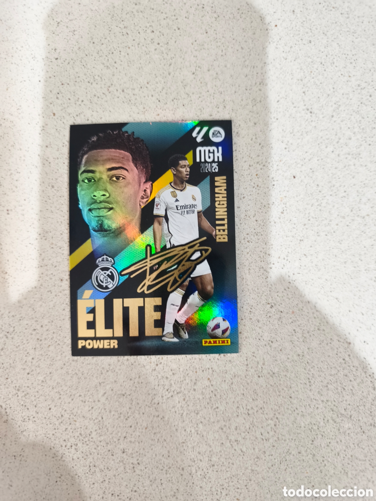 Cromos de f&uacute;tbol: CARTA ELITE POWER BELLINGHAM REAL MADRID. MEGACRACKS 24/25. PANINI.