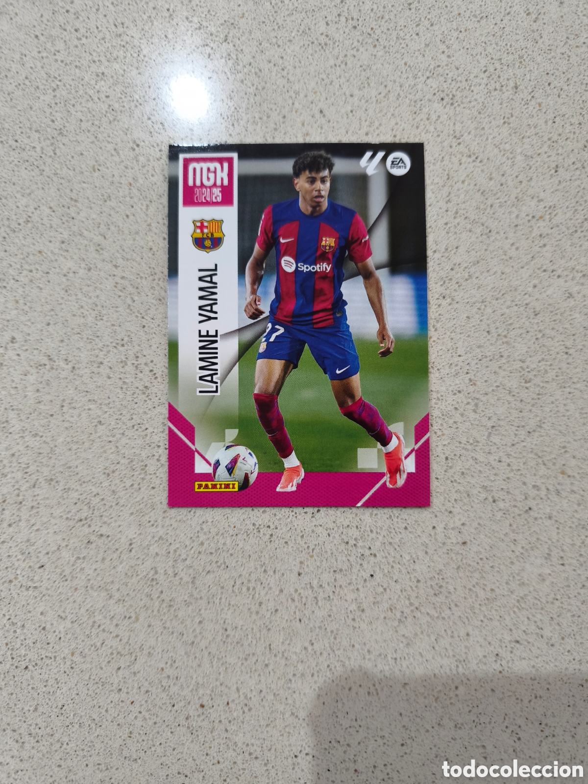 Cromos de f&uacute;tbol: CARTA N&Uacute;MERO 89 LAMINE YAMAL FC BARCELONA. MEGACRACKS 24/25. PANINI.