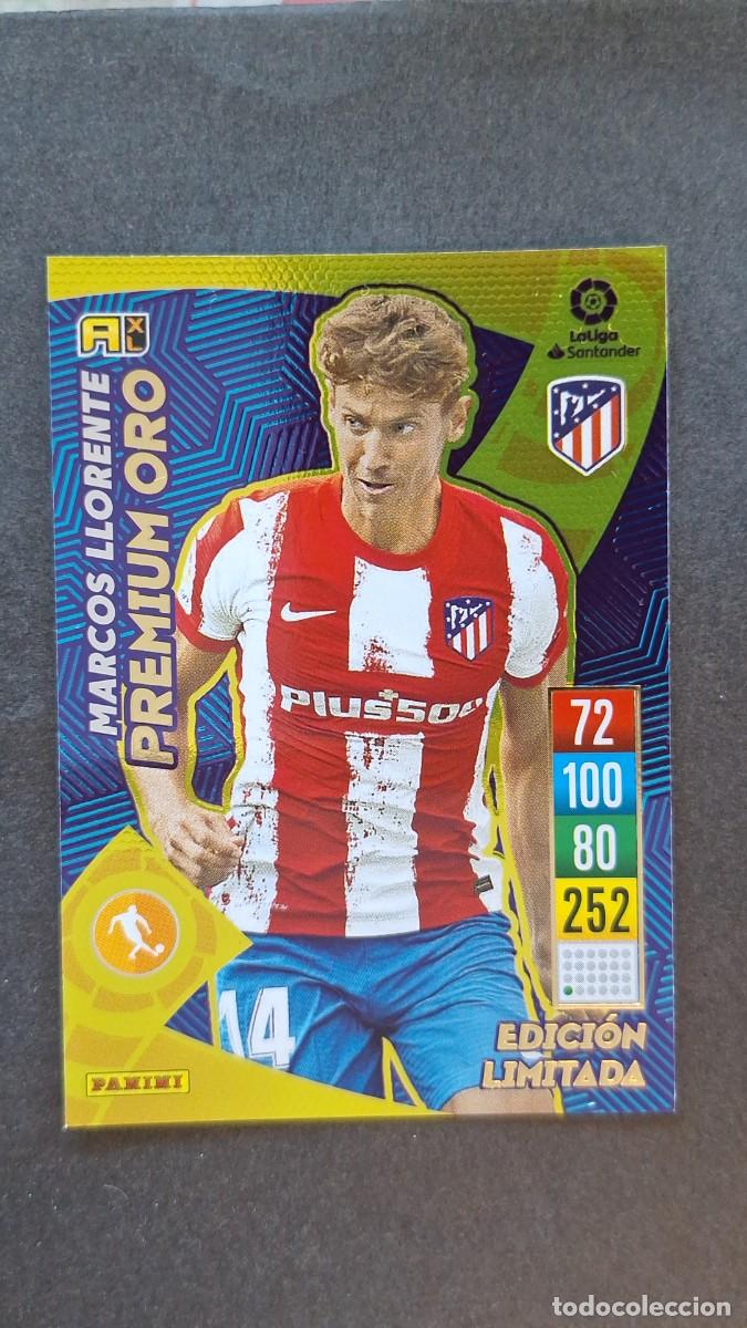 Cromos de f&uacute;tbol: L1 MARCOS LLORENTE ATLETICO MADRID PREMIUM ORO EDICION LIMITADA PANINI ADRENALYN XL 2021 2022 21 22