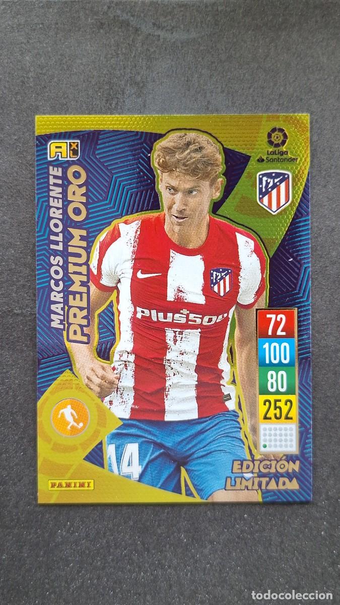Cromos de f&uacute;tbol: L1 MARCOS LLORENTE ATLETICO MADRID PREMIUM ORO EDICION LIMITADA PANINI ADRENALYN XL 2021 2022 21 22