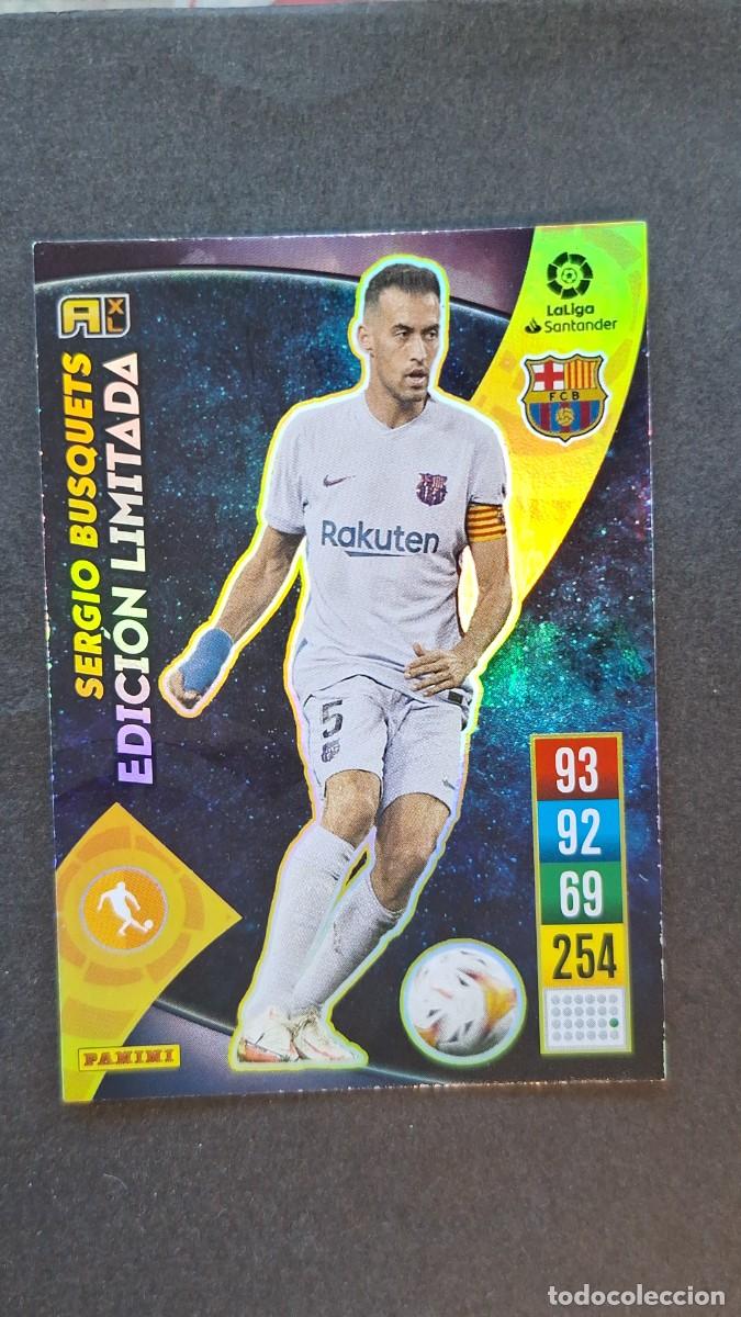 Cromos de f&uacute;tbol: L1 SERGIO BUSQUETS F. C. BARCELONA EDICION LIMITADA PANINI ADRENALYN XL 2021 2022 21 22