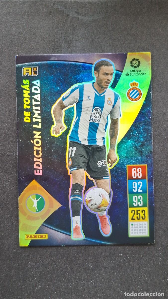 Cromos de f&uacute;tbol: L1 DE TOMAS R. C. D. ESPA&Ntilde;OL EDICION LIMITADA PANINI ADRENALYN XL 2021 2022 21 22