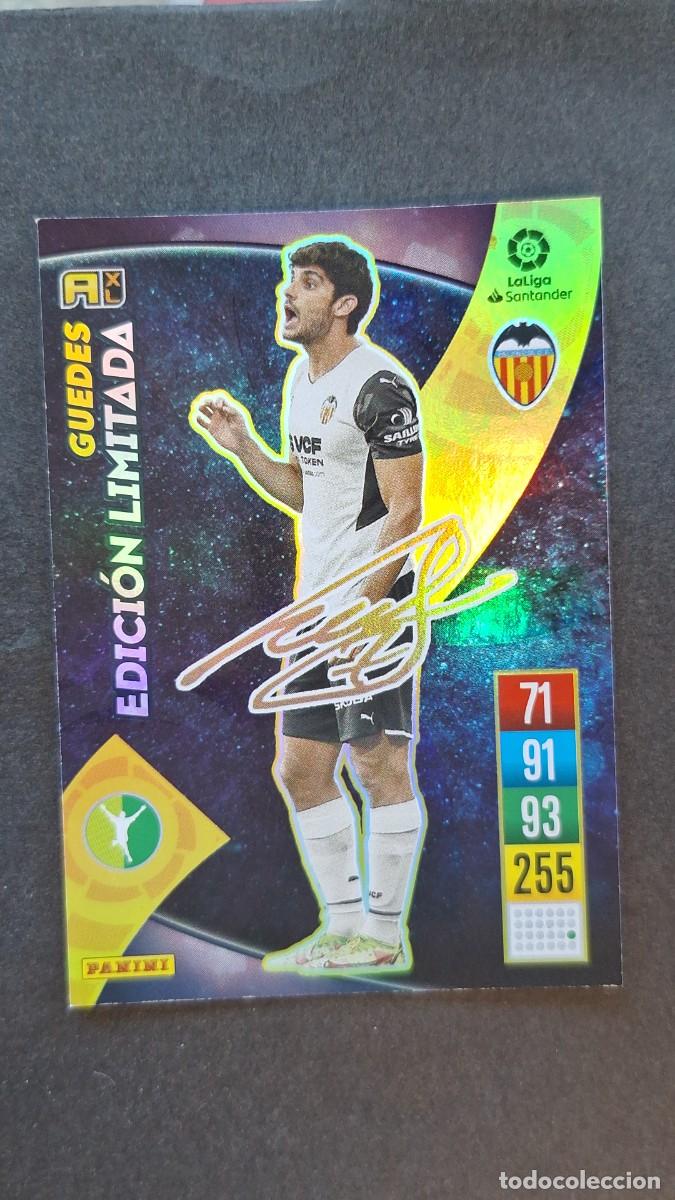 Cromos de f&uacute;tbol: L1 GUEDES VALENCIA C. F. EDICION LIMITADA FIRMADA PANINI ADRENALYN XL 2021 2022 21 22