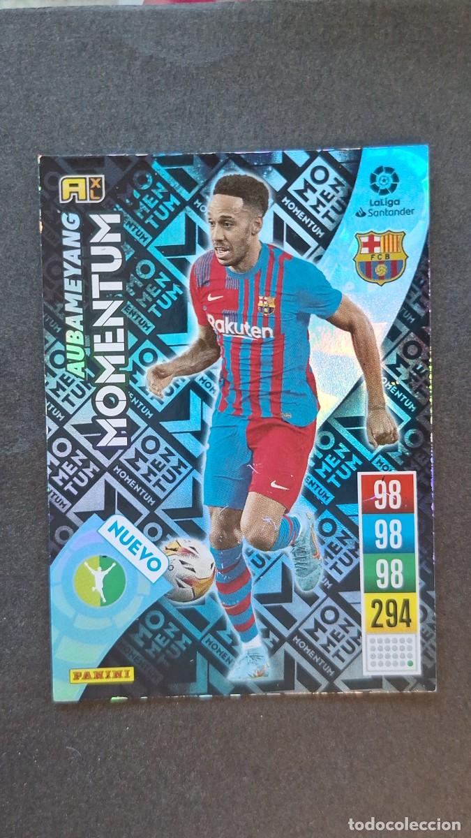 Cromos de f&uacute;tbol: L1 AUBAMEYANG F. C. BARCELONA NUEVO MOMENTUM PANINI ADRENALYN XL 2021 2022 21 22