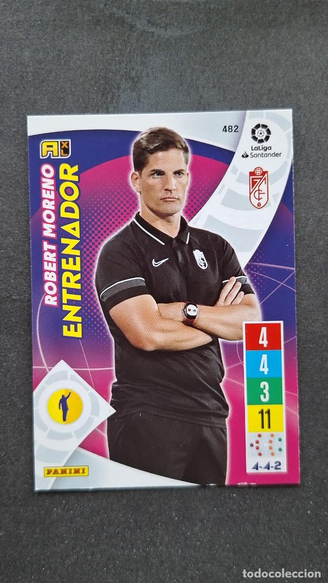 Cromos de f&uacute;tbol: L1 ROBERT MORENO ENTRENADOR GRANADA C. F. 482 PANINI ADRENALYN XL 2021 2022 21 22