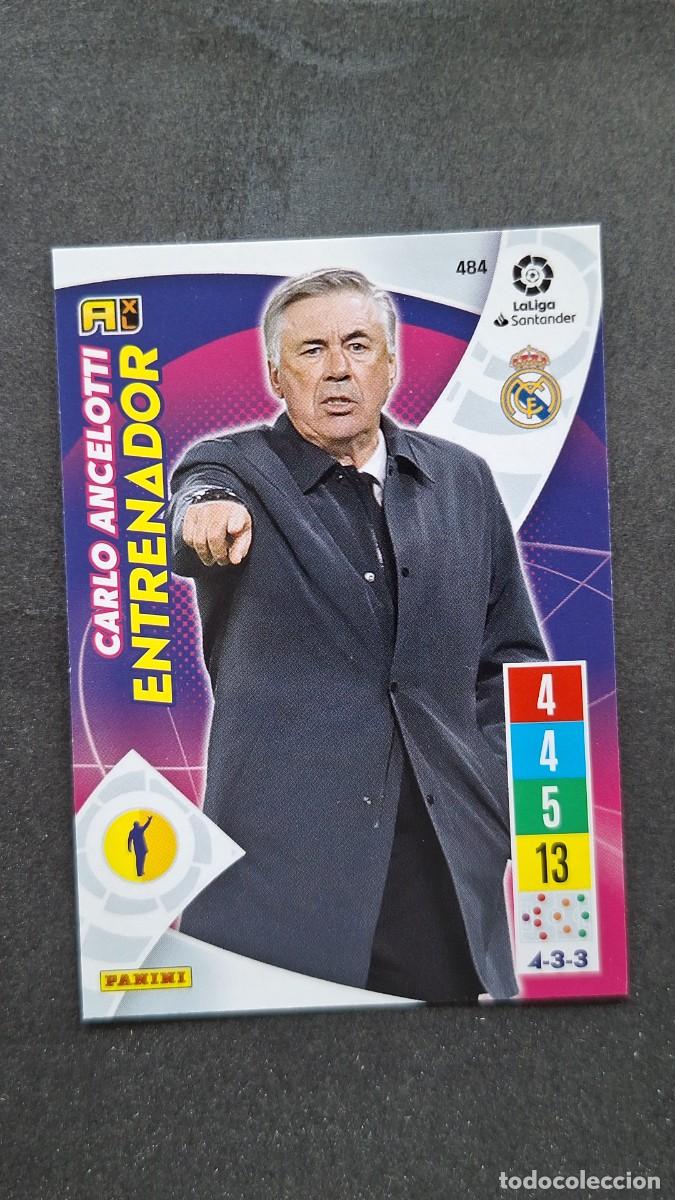 Cromos de f&uacute;tbol: L1 CARLO ANCELOTTI ENTRENADOR REAL MADRID 484 PANINI ADRENALYN XL 2021 2022 21 22