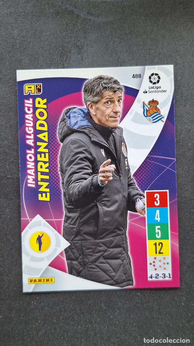 Cromos de f&uacute;tbol: L1 IMANOL ALGUACIL ENTRENADOR REAL SOCIEDAD 488 PANINI ADRENALYN XL 2021 2022 21 22