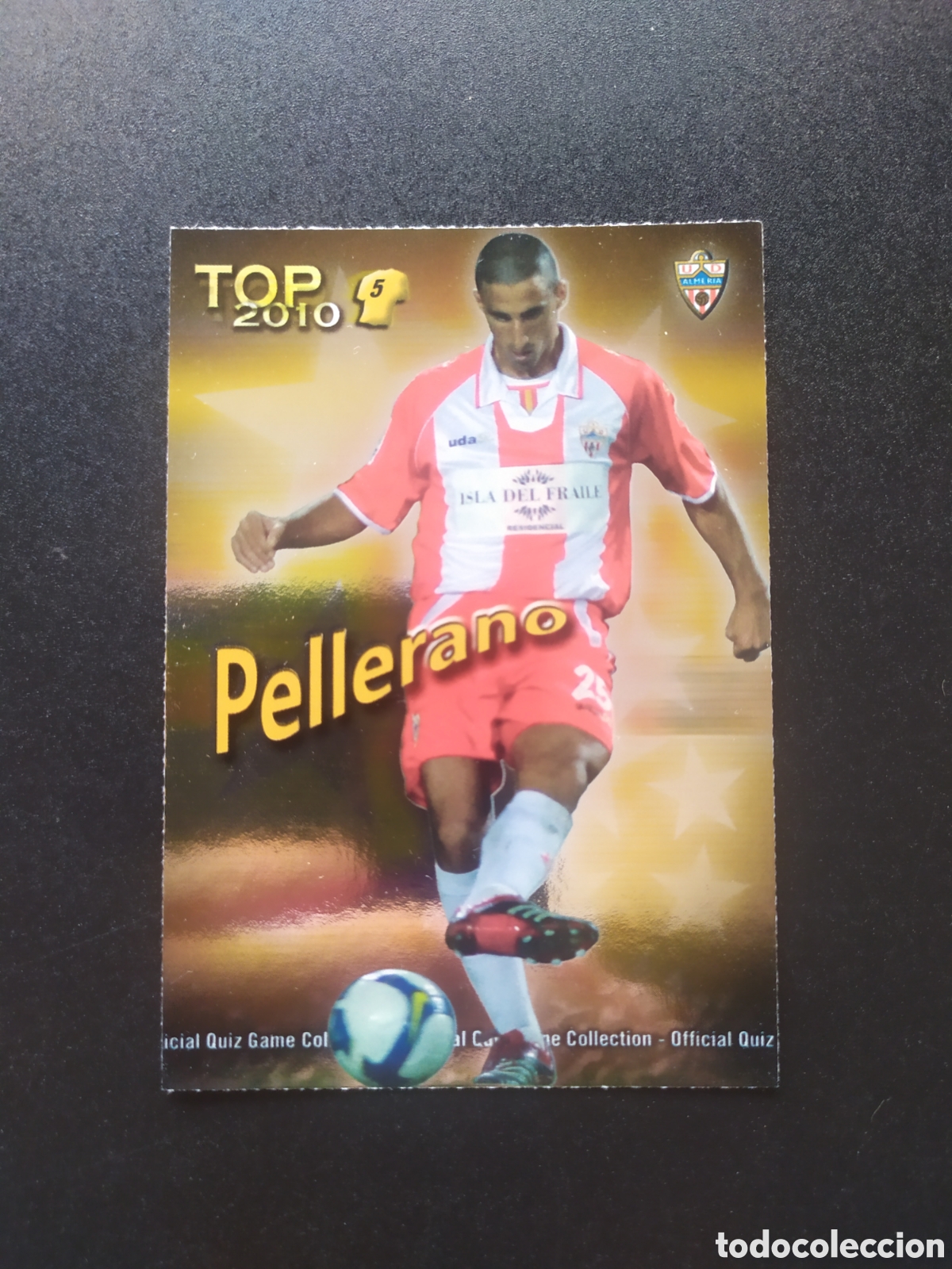 Cromos de f&uacute;tbol: Mundicromo fichas Liga 2009 2010 09 10 Pellerano top brillo dorado n&deg; 572 Almeria