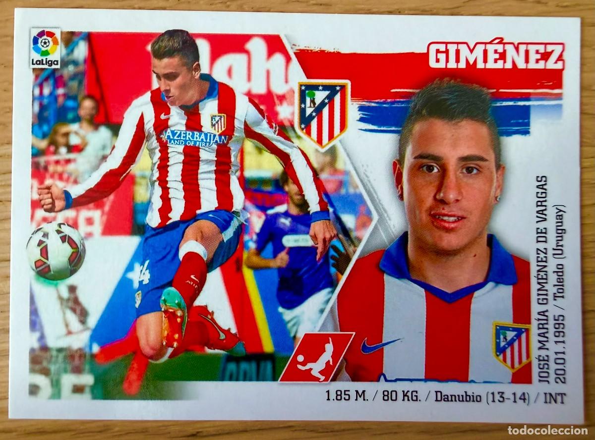 Cromos de f&uacute;tbol: 7 GIMENEZ ATLETICO MADRID 15 16 2015 2016 LIGA BBVA EDICIONES ESTE SIN PEGAR STICKER CROMOS