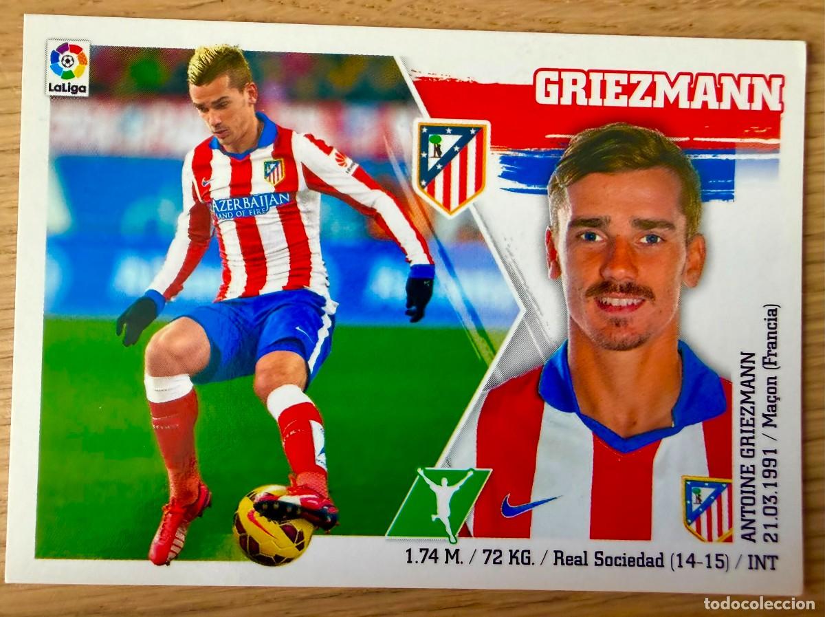 Cromos de f&uacute;tbol: 19 GRIEZMANN ATLETICO MADRID 15 16 2015 2016 LIGA BBVA EDICIONES ESTE SIN PEGAR STICKER CROMOS