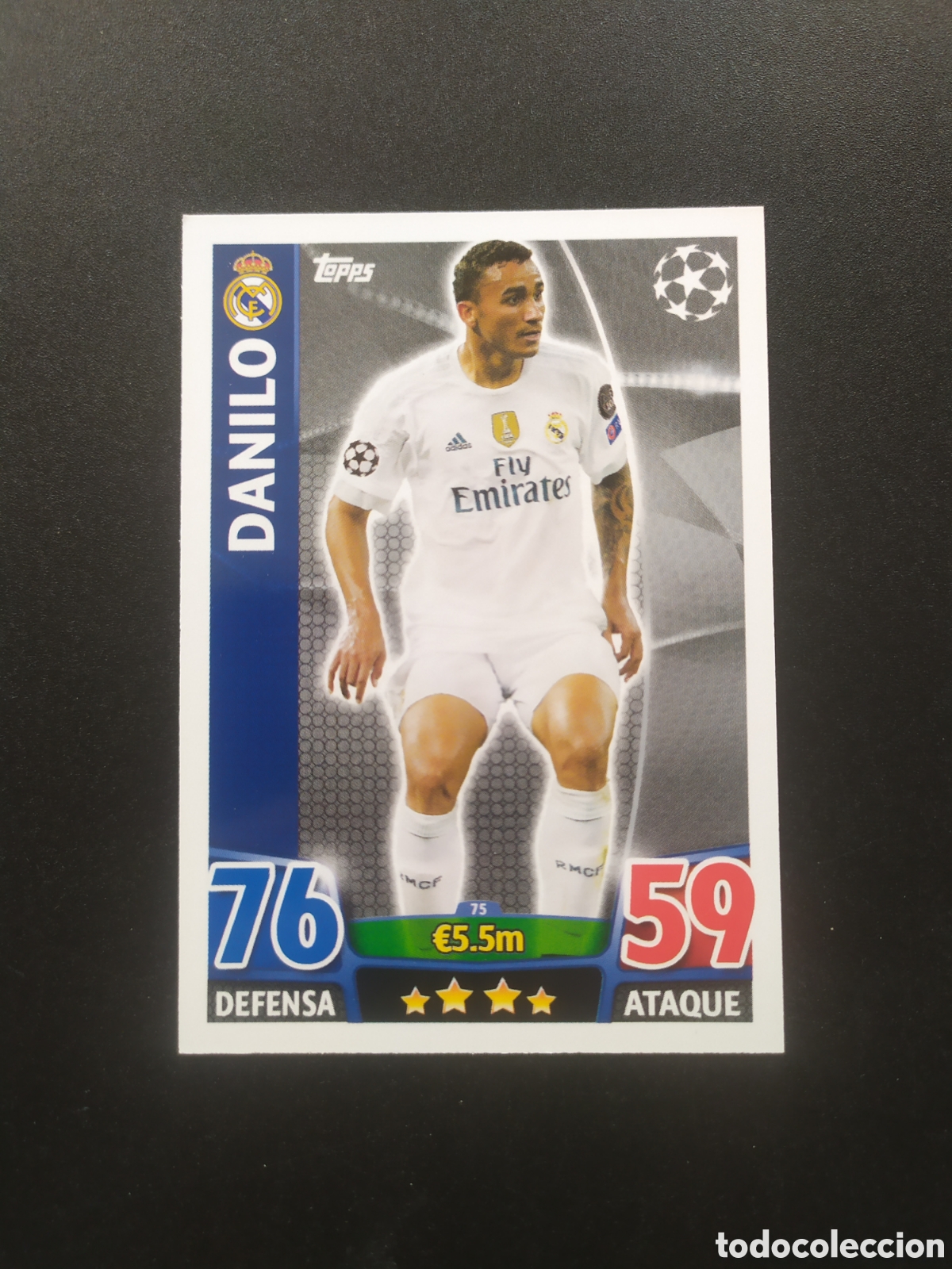 Cartes &agrave; collectionner de Football: UEFA Champions match attax topps 2015 2016 15 16 Danilo n&deg; 75 Real Madrid