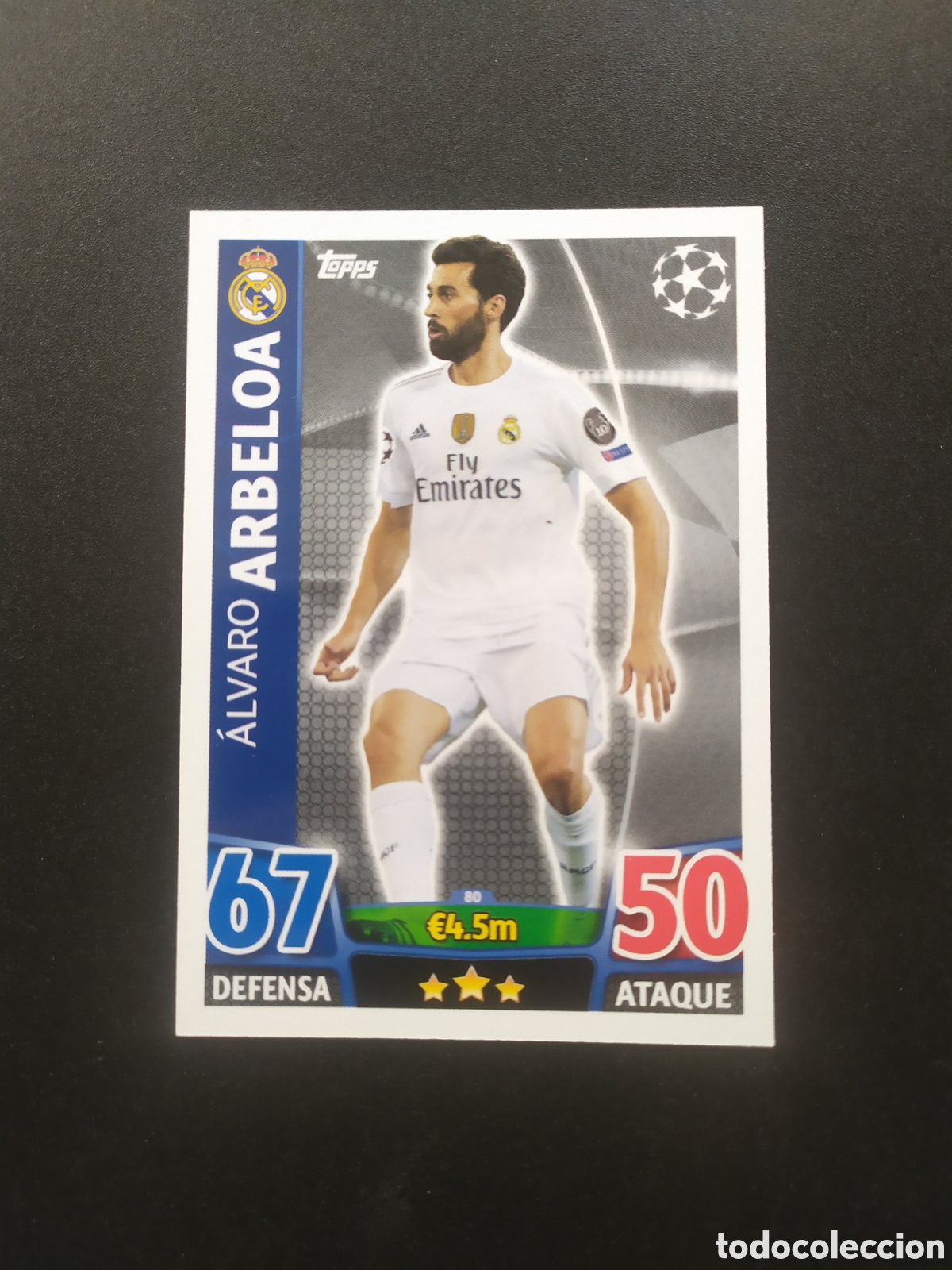 Football Stickers: UEFA Champions match attax topps 2015 2016 15 16 Arbeloa n&deg; 80 Real Madrid