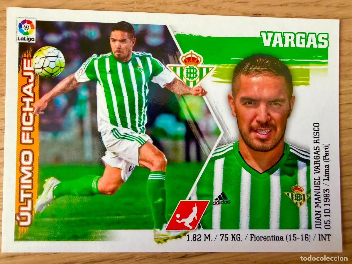 Figurine di Calcio: VARGAS FICHAJE 39 REAL BETIS 15 16 2015 2016 LIGA BBVA EDICIONES ESTE SIN PEGAR STICKER CROMOS